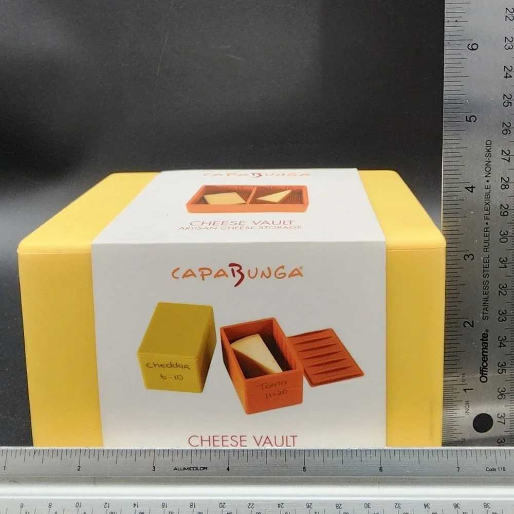 Capabunga Yellow Cheese Vault Artisan Storage Silicone Reusable Food Container